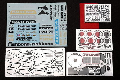 ホビーデザイン HD03-0373 1/24 RWB (Rauh-Welt Begriff) ポルシェ 993 ワイドボディ トランスキット (タミヤ用) (レジン+エッチングパーツ+デカール)