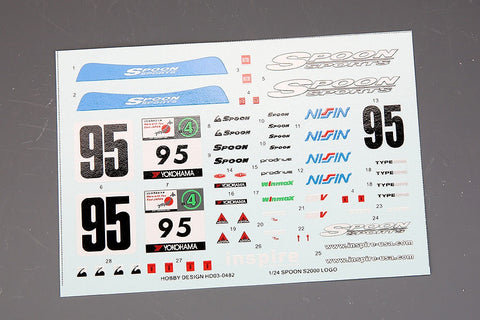 ホビーデザイン HD03-0482 1/24 スプーン ホンダ S2000 (タミヤ用) S2000 ディティールアップセット (レジン+エッチングパーツ+デカール+メタルパーツ)