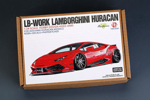 ホビーデザイン HD03-0485 1/24 LB-Works ランボルギーニ ウラカン (アオシマ用) (レジン+エッチングパーツ+デカール)
