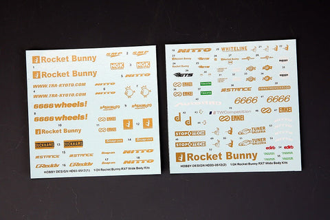 ホビーデザイン HD03-0512 1/24 RB マツダ RX-7 ワイドボディキット(タミヤ用) RX-7 キット 24116 (レジン+エッチングパーツ+メタルパーツ +デカール)