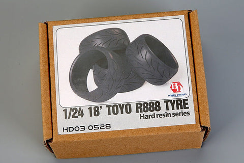 ホビーデザイン HD03-0528 1/24 18インチ トーヨー R888 タイヤ (レジン Tires)