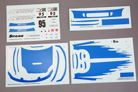 ホビーデザイン HD03-0538 1/24 スプーン ホンダ シビック(EK9) ディティールアップ キット (フジミ用) (レジン+エッチングパーツ+デカール+メタルパーツ)