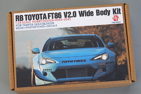 ホビーデザイン HD03-0545 1/24 RB トヨタ FT86 V2.0 ワイドボディキットディティールアップセット (タミヤ用) 24323&24336 (レジン+エッチングパーツ+デカール+メタルホイール+メタルパーツ)