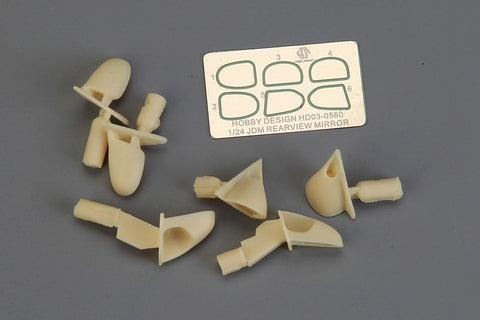 ホビーデザイン HD03-0560 1/24 JDM バックミラー (レジン+エッチングパーツ)