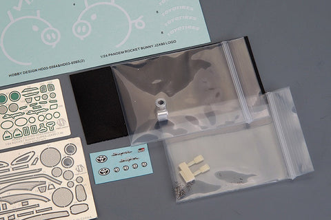 ホビーデザイン HD03-0564 1/24 ロケットバニー トヨタ スープラ(A) (タミヤ24351用) (レジン+エッチングパーツ+デカール+メタルパーツ+メタルホイール+メタルロゴ)