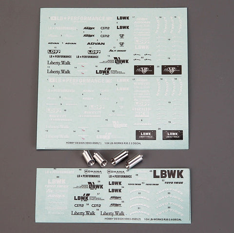 ホビーデザイン HD03-0585 1/24 LB-Silhouette Works GT 35GT-RR トランスキット (レジン+エッチングパーツ+デカール+メタルホイール+メタルパーツ+メタルロゴ)