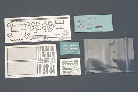 ホビーデザイン HD03-0586 1/24 ホンダ K20a エンジン ディティールセット (レジン+エッチングパーツ+デカール+メタルロゴ+メタルパーツ)