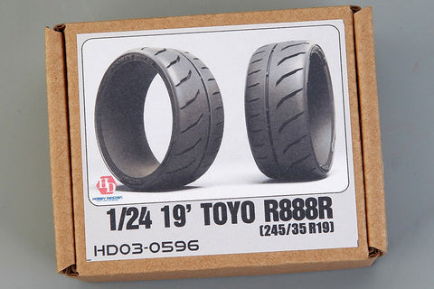 ホビーデザイン HD03-0596 1/24 19インチ トーヨー R888R (245/35 R19) タイヤ