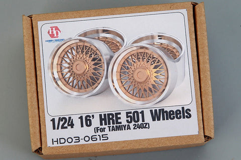 ホビーデザイン HD03-0615 1/24 16インチ Hre_501 ホイール (タミヤ用) 240Z(レジン+メタルホイール)