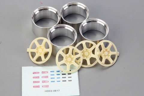 ホビーデザイン HD03-0617 1/24 16インチ レイズ TE37-V ホイール (タミヤ用) 240Z(レジン+メタルホイール+デカール)