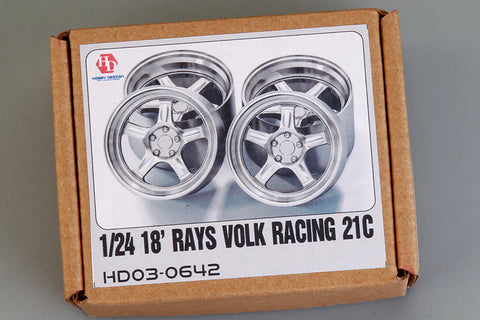 ホビーデザイン HD03-0642 1/24 18' Rays ボルクレーシング 21C ホイール (レジン+メタルホイール)