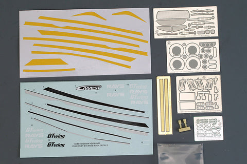 ホビーデザイン HD03-0653 1/24 日産 (CWEST) S15 ディティールアップパーツ 青島用 (エッチングパーツ+レジン+メタルパーツ+デカール+マスキングシール)