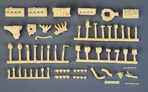 ホビーデザイン HD03-0666 1/24 ホンダ B16B エンジンパーツ ディテールセット( レジン+エッチング+メタルロゴ+メタルパーツ)