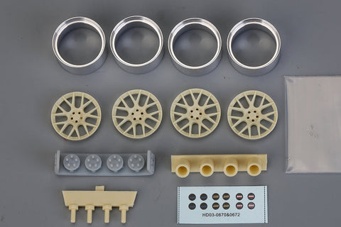 ホビーデザイン HD03-0672 1/24 19インチ BBS CH-R2 ホイールセット(レジン+メタル+デカール)