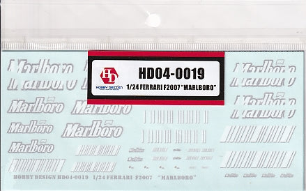 ホビーデザイン HD04-0019 1/24 フェラーリ F2007 マールボロ デカール