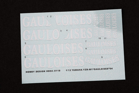 ホビーデザイン HD04-0118 1/12 ヤマハ YZR-M1 "ゴロワーズ"04 デカール