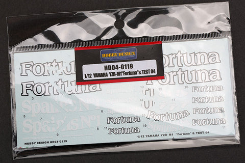 ホビーデザイン HD04-0119 1/12 ヤマハ YZR-M1 "Fortuna"&TEST"04 デカール
