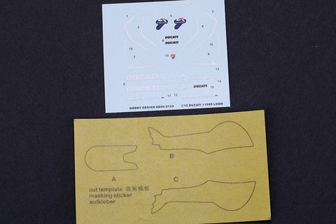 ホビーデザイン HD04-0123 1/12 ドゥカティ 1199R ロゴ デカール