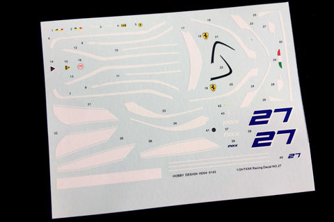 ホビーデザイン HD04-0143 1/24 FXXK レーシング デカール NO.27 ロゴ デカール