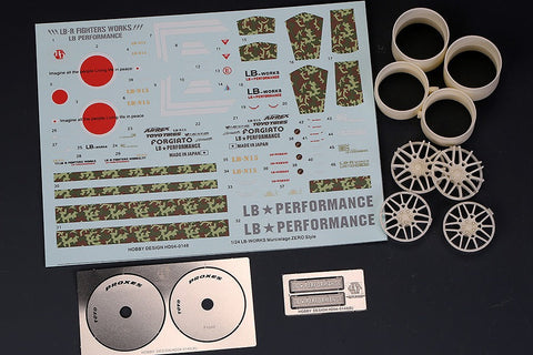 ホビーデザイン HD04-0148 1/24 LB-Works ムルシエラゴ ZERO Style Painting (ハセガワD03-0500用) (デカール+エッチングパーツ+レジン ホイール)