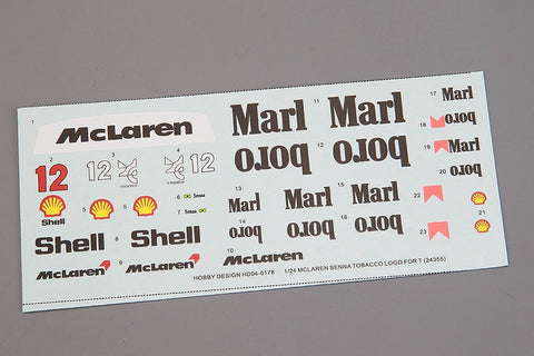 ホビーデザイン HD04-0178 1/24 マクラーレン セナ タバコ ロゴ デカール