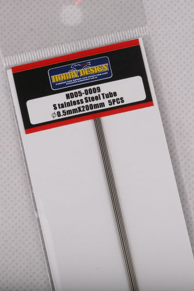 ホビーデザイン HD05-0009 ステンレススチールチューブ 0.5mm*200mm
