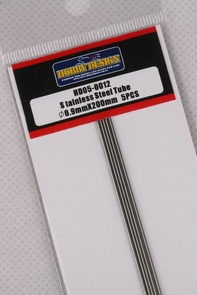 ホビーデザイン HD05-0012 ステンレススチールチューブ 0.9mm*200mm