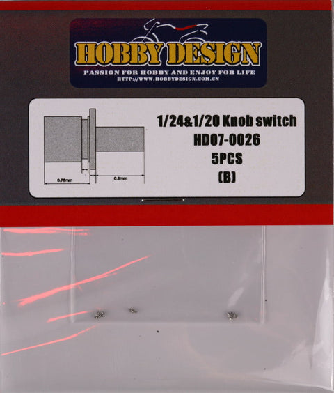 ホビーデザイン HD07-0026 1/24&1/20 ノブスイッチ(B)