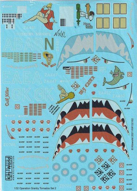 キッツワールド KW132162 砂漠の嵐 トーネード GR1B デカールセット