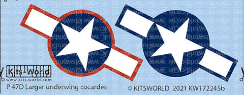 キッツワールド 1/72 KW172245 サンダーボルトP 47C/D レイザーバック デカールシート