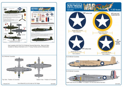 キッツワールド KW132048 1/32 アメリカ陸軍 B-25 ミッチェル用 国籍マーク