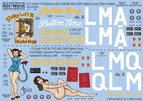 キッツワールド KW132065 1/32 アメリカ陸軍 P-47D サンダーボルト レザーバック Triss/Stalag Luft III