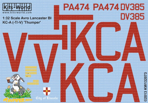 キッツワールド KW132073 1/32 アブロランカスター B.I `Thumper`