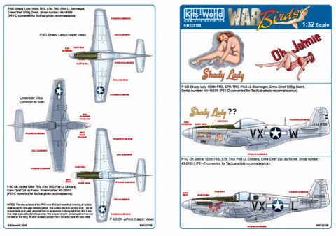 キッツワールド KW132108 1/32 WWII アメリカ軍 F-6D Shady lady/F-6C Oh Johnie