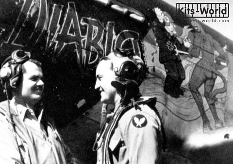 キッツワールド KW132120 1/32 P 51D Mustang 44-15611 PZ-H “Diablo”, Pilot: Lt Glenn W Wensch, 486th FS, 352nd FG. Bodney, Norfolk ・・・