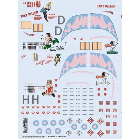 キッツワールド KW132161 砂漠の嵐 トーネード GR1 デカールセット