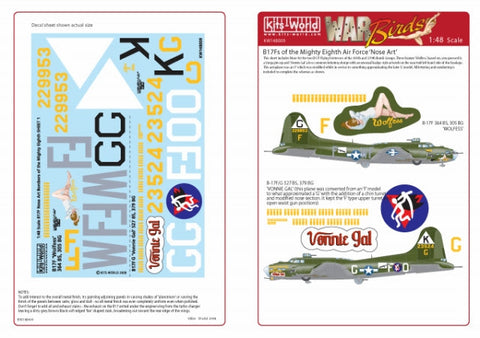 キッツワールド KW148009 1/48 B17 F 'Wolfess'-'Vonnie Gal'