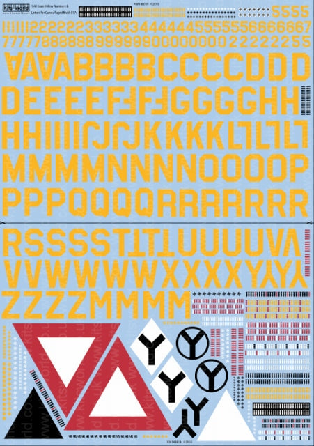 キッツワールド KW148018 1/48 B17 Bomb Tallies & Kill Symbols General Markings - Aircraft ID Numbers & Lett・・・