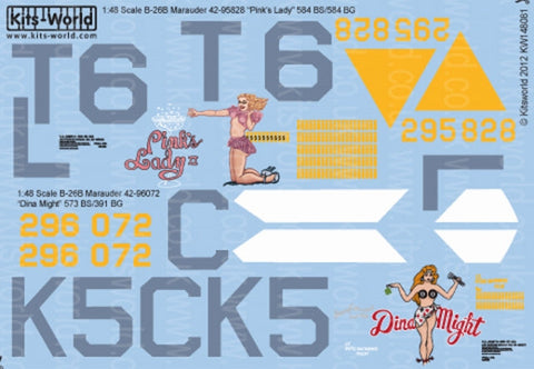 キッツワールド KW148081 1/48 アメリカ陸軍 B-26 マローダー `Pink`s Lady` & `Dina Might`