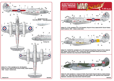 キッツワールド KW148129 1/48 グロスター ミーティア Mk.IV - F4