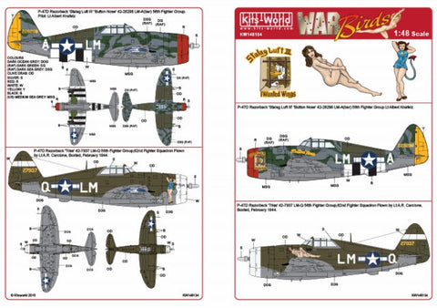 キッツワールド KW148134 1/48 アメリカ陸軍 P-47D サンダーボルト レザーバック Triss/Stalag Luft III