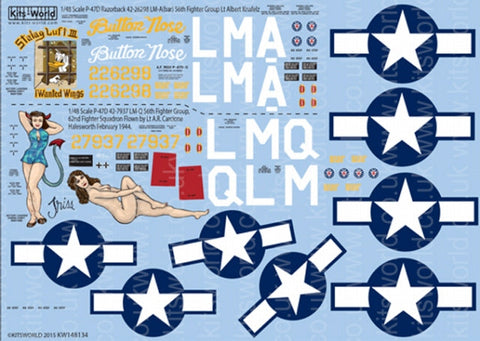 キッツワールド KW148134 1/48 アメリカ陸軍 P-47D サンダーボルト レザーバック Triss/Stalag Luft III