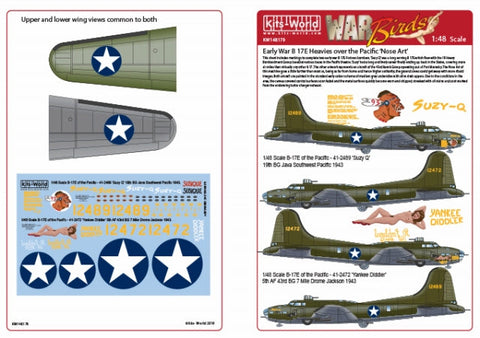 キッツワールド KW148179 1/48 WWII アメリカ軍 B-17E of the Pacific `Suzy Q`&`Yankee Diddler`