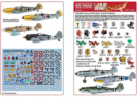 キッツワールド KW148186 1/48 ドイツ空軍 戦闘機 戦隊マーク