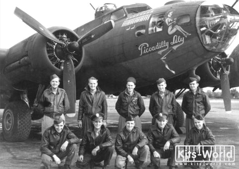 キッツワールド KW172067 1/72 アメリカ陸軍 B-17F フライングフォートレス 第100爆撃飛行群 第351爆撃飛行隊/第303爆撃飛行群 第360爆撃飛行隊