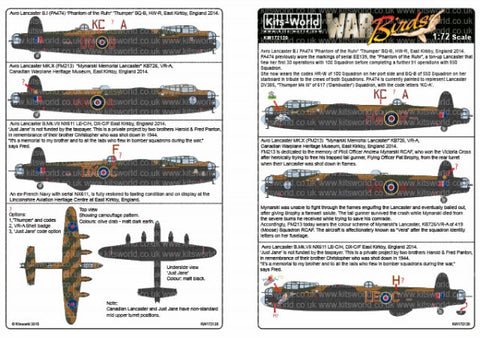 キッツワールド KW172120 1/72 アブロランカスター 2014ミーティング