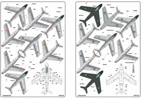 キッツワールド KW172143 1/72 F-86 セイバー 多国籍デカール