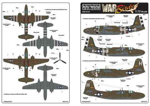 キッツワールド KW172147 1/72 A-20G Havoc, 6Q*R, ‘Skonk Works’, 410th BG, 9th AF, 1944. A-20G Havoc, ‘H’, ‘L・・・