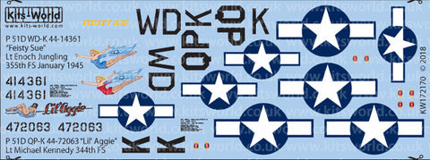 キッツワールド KW172170 1/72 P-51D-10-NA マスタング 44-14361 WD-K "Feisty Sue’, Pilot: Lt. Darwin L Berry. 335・・・