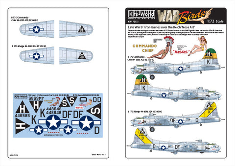 キッツワールド KW172173 1/72 WWII アメリカ軍 B-17G Commando Chief & Margie